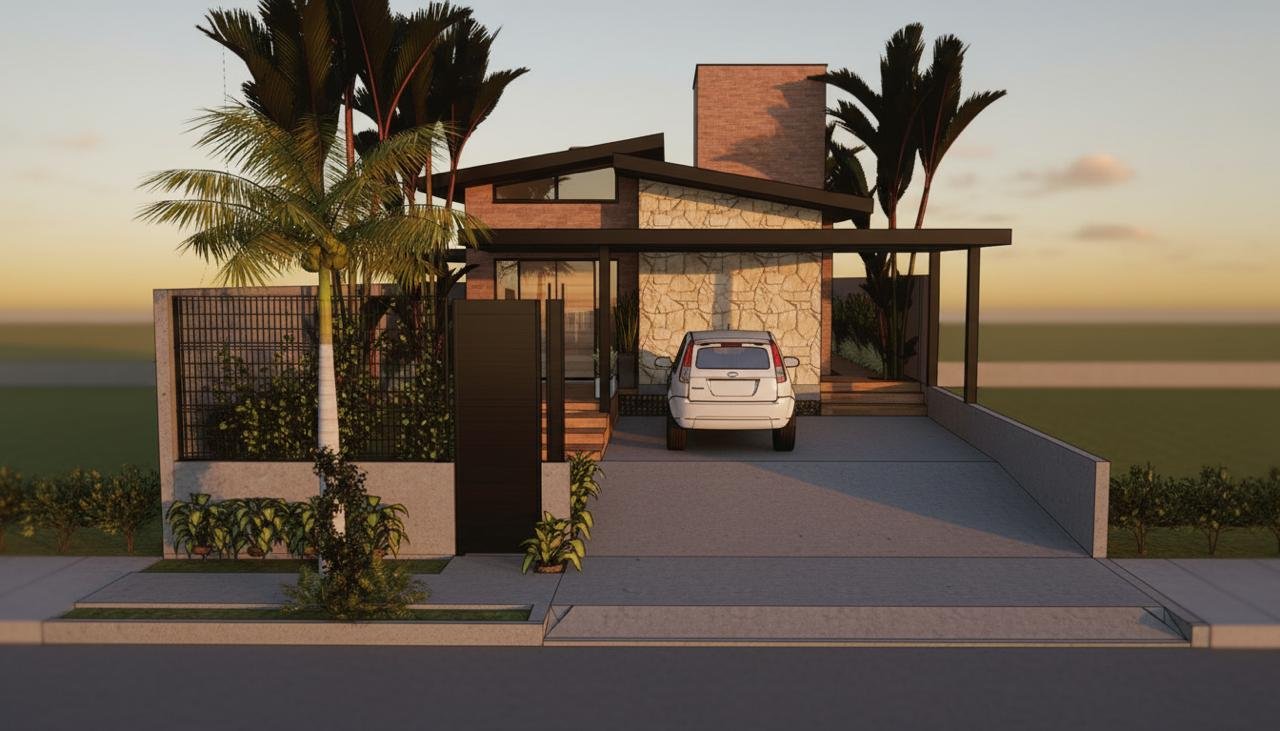 Projeto Arquitetônico 3D Residencial em Americana